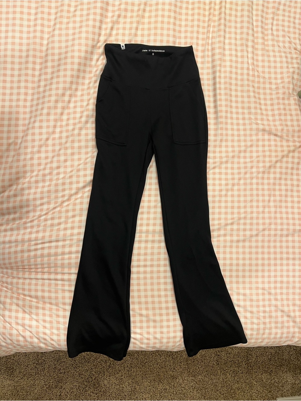 High-Waist Black Flare Pants